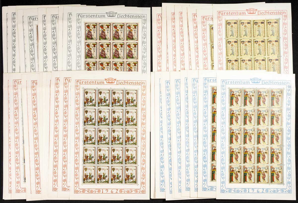 663 | Liechtenstein. Stock de Series y Sellos