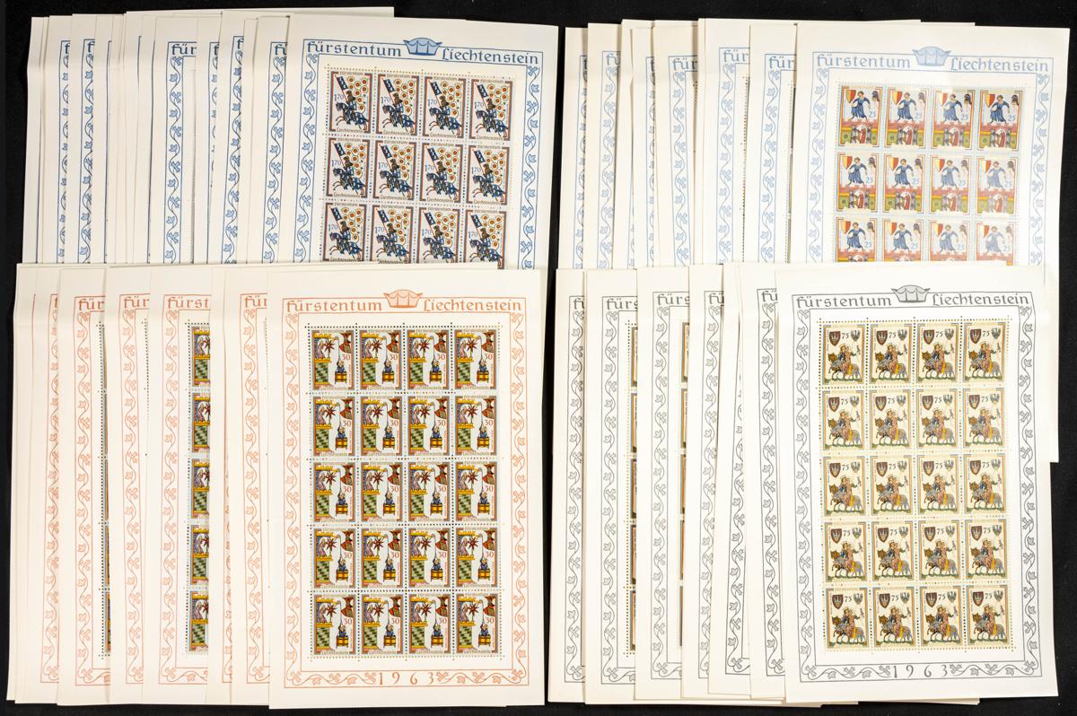 666 | Liechtenstein. Stock de Series y Sellos