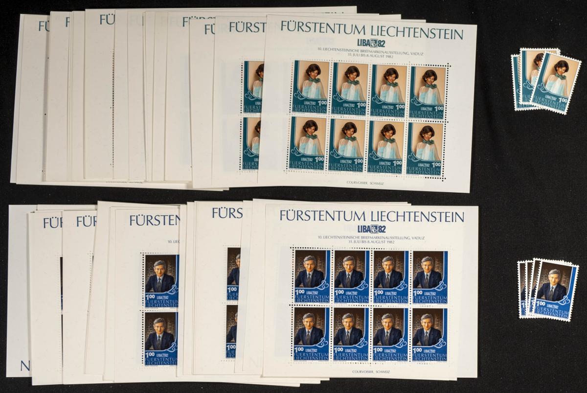 687 | Liechtenstein. Stock de Series y Sellos