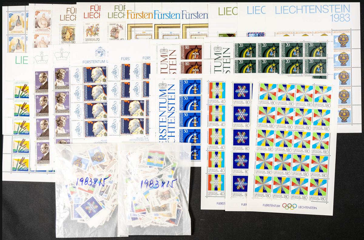 689 | Liechtenstein. Stock de Series y Sellos