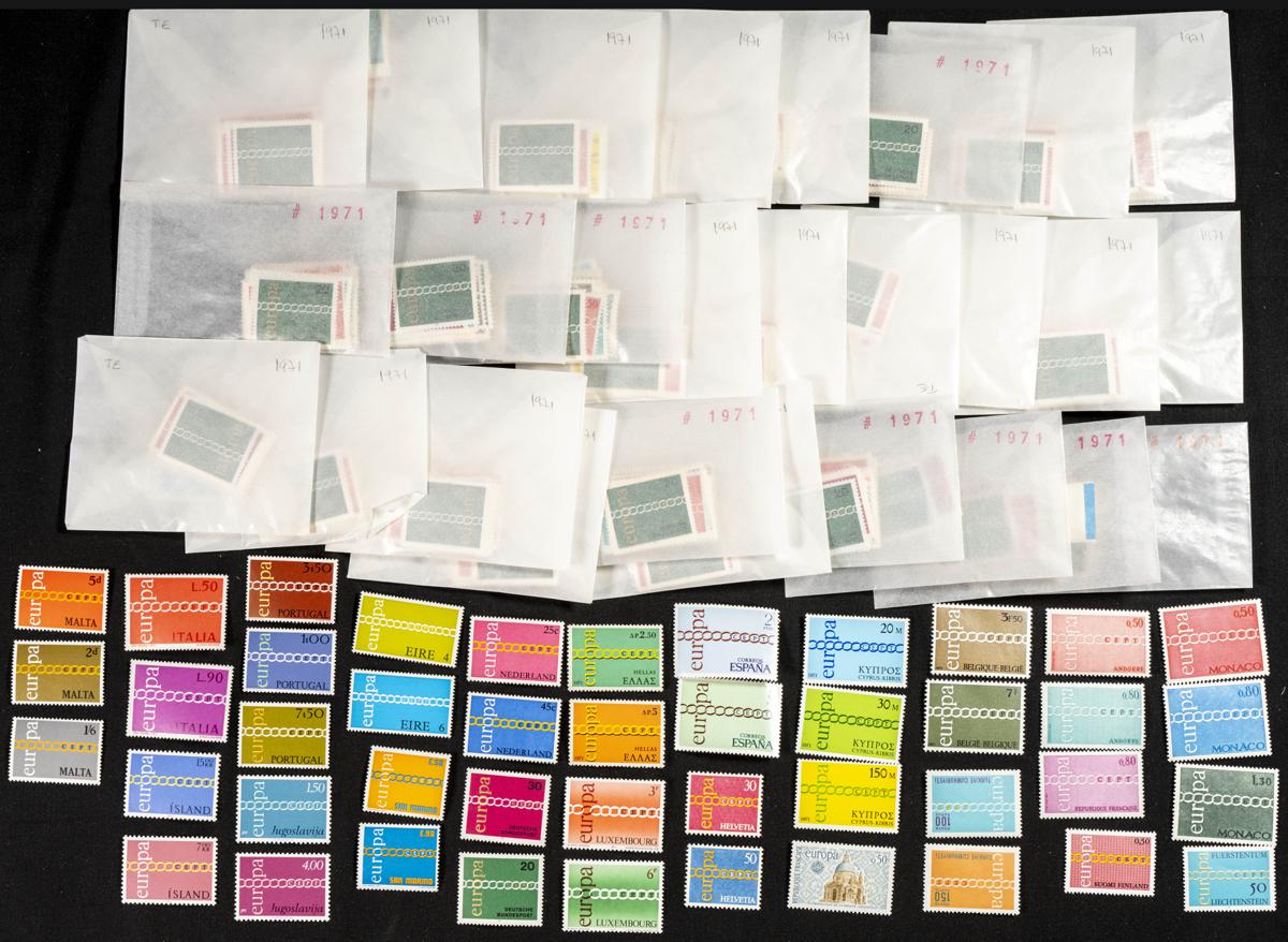 984 | Theme Europa. Sets and stamps stock