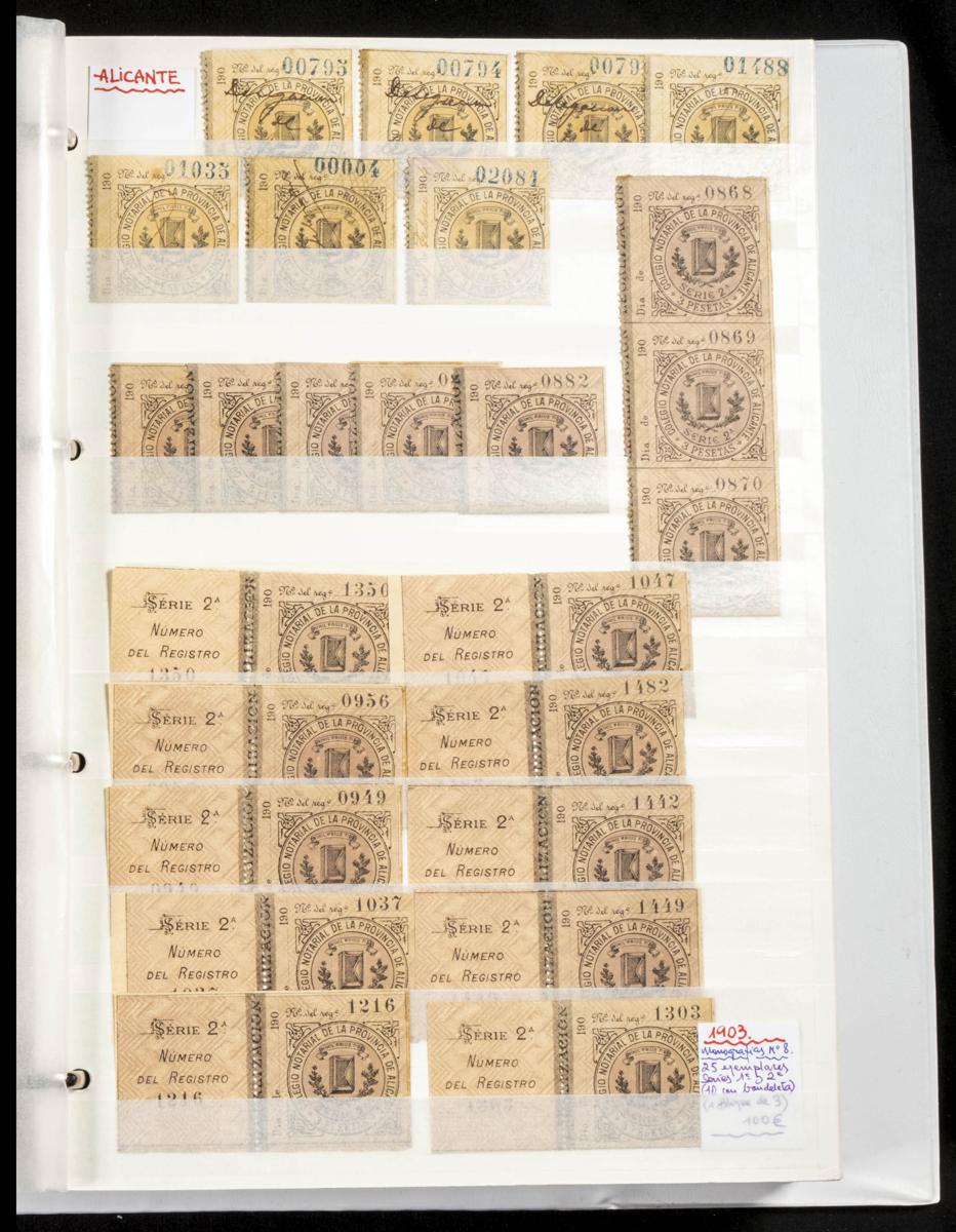 1216 | Spanish Collection Various. Postal Fiscal Stamp