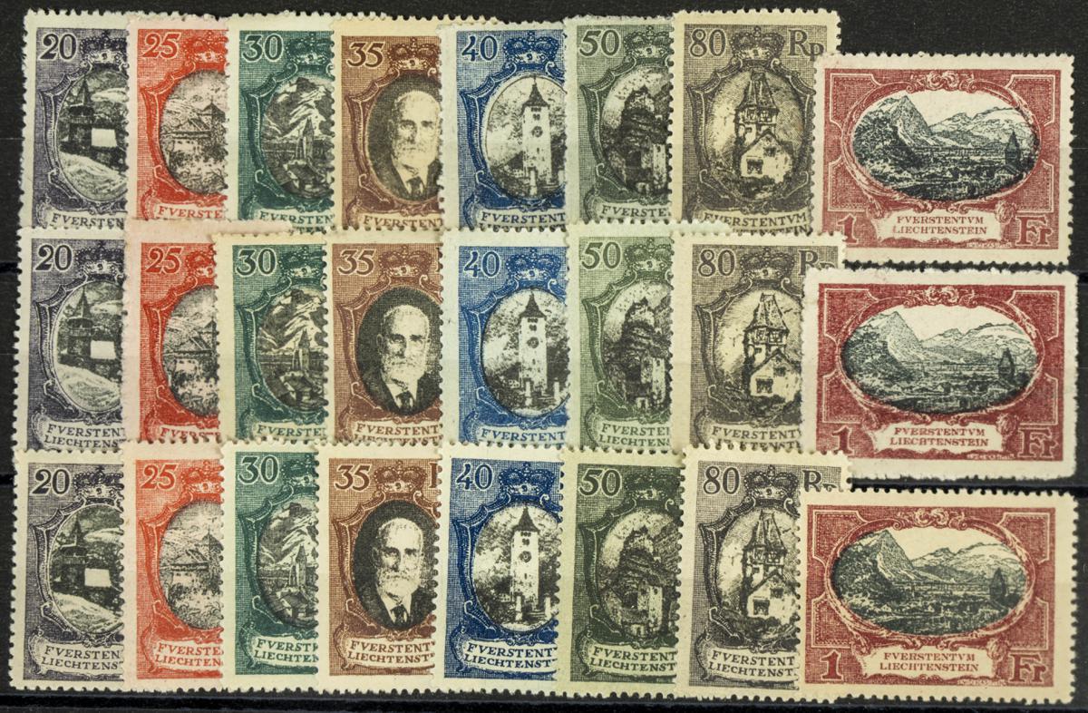 322 | Liechtenstein. Sets and stamps stock
