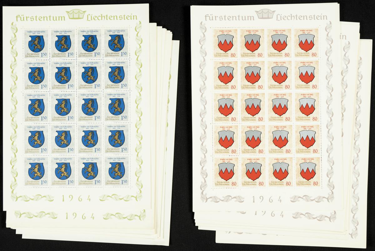 354 | Liechtenstein. Sets and stamps stock