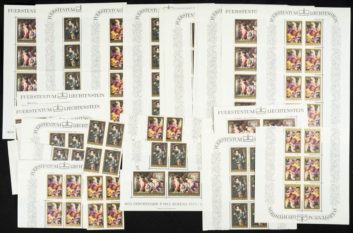 371 | Liechtenstein. Sets and stamps stock