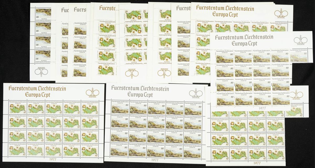 375 | Liechtenstein. Sets and stamps stock