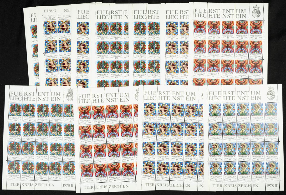 385 | Liechtenstein. Sets and stamps stock