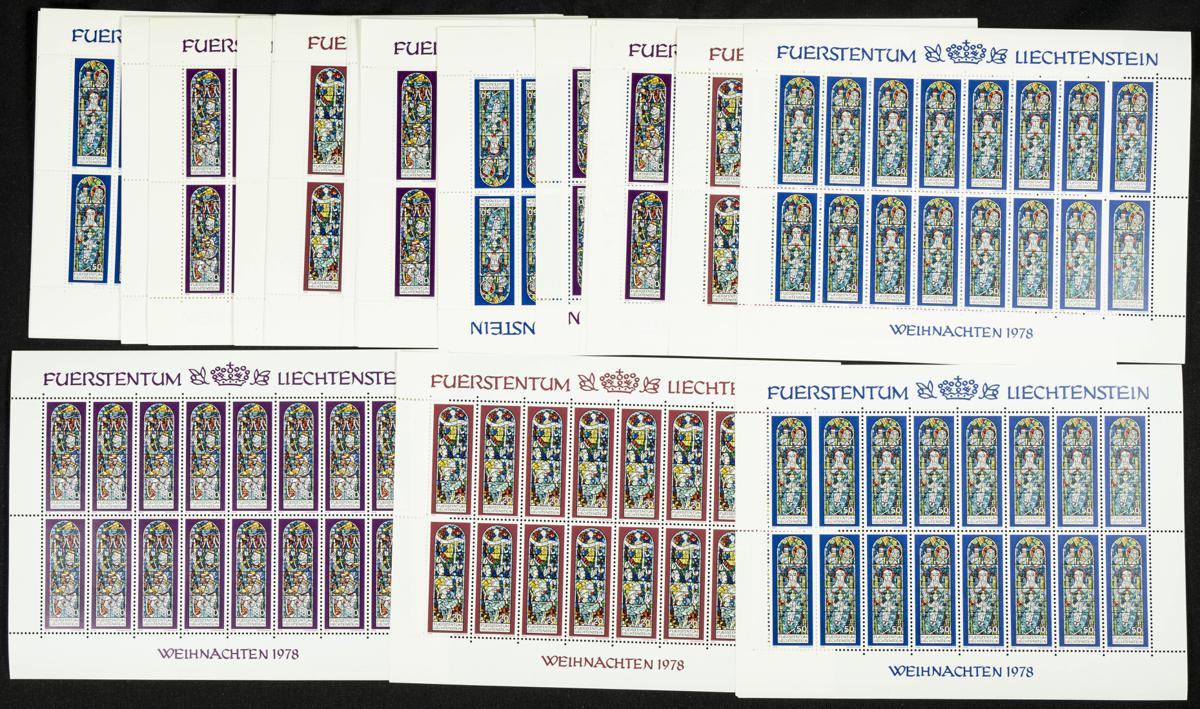 387 | Liechtenstein. Sets and stamps stock
