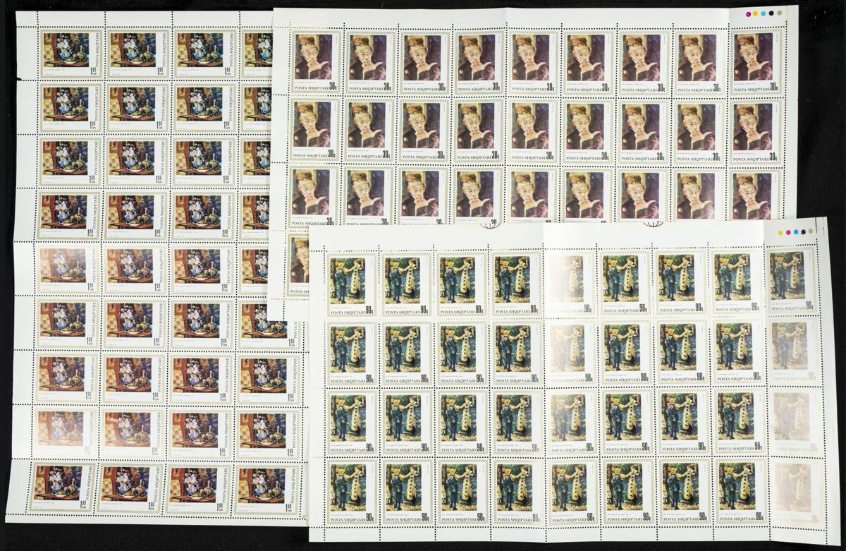 3 | Albania. Stock de Series y Sellos