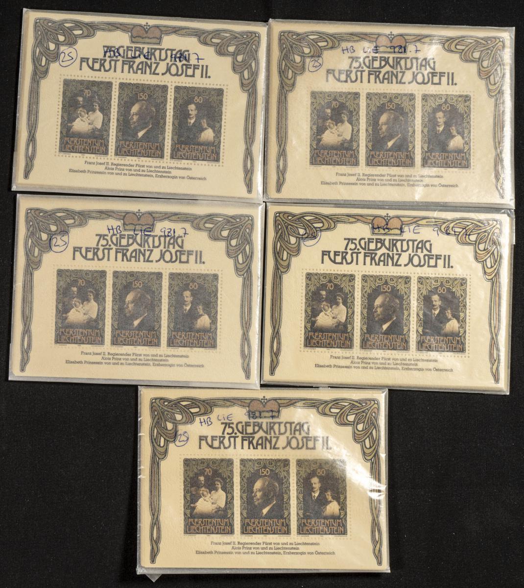 415 | Liechtenstein. Sets and stamps stock