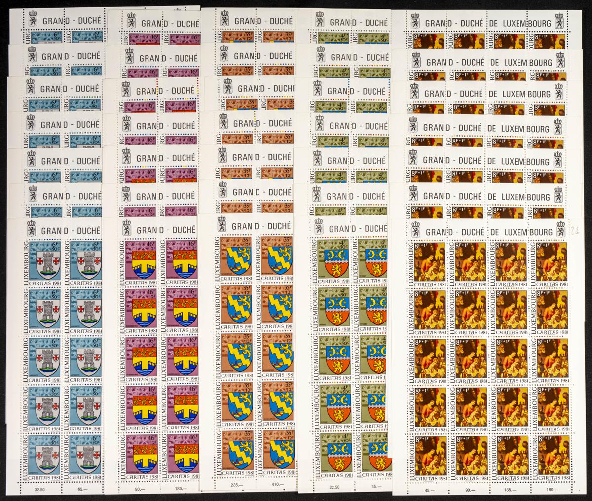 460 | Luxembourg. Sets and stamps stock