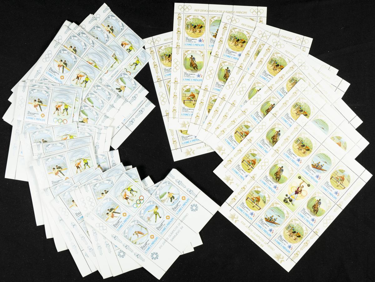 650 | Saint Thomas and Prince. Sets and stamps stock