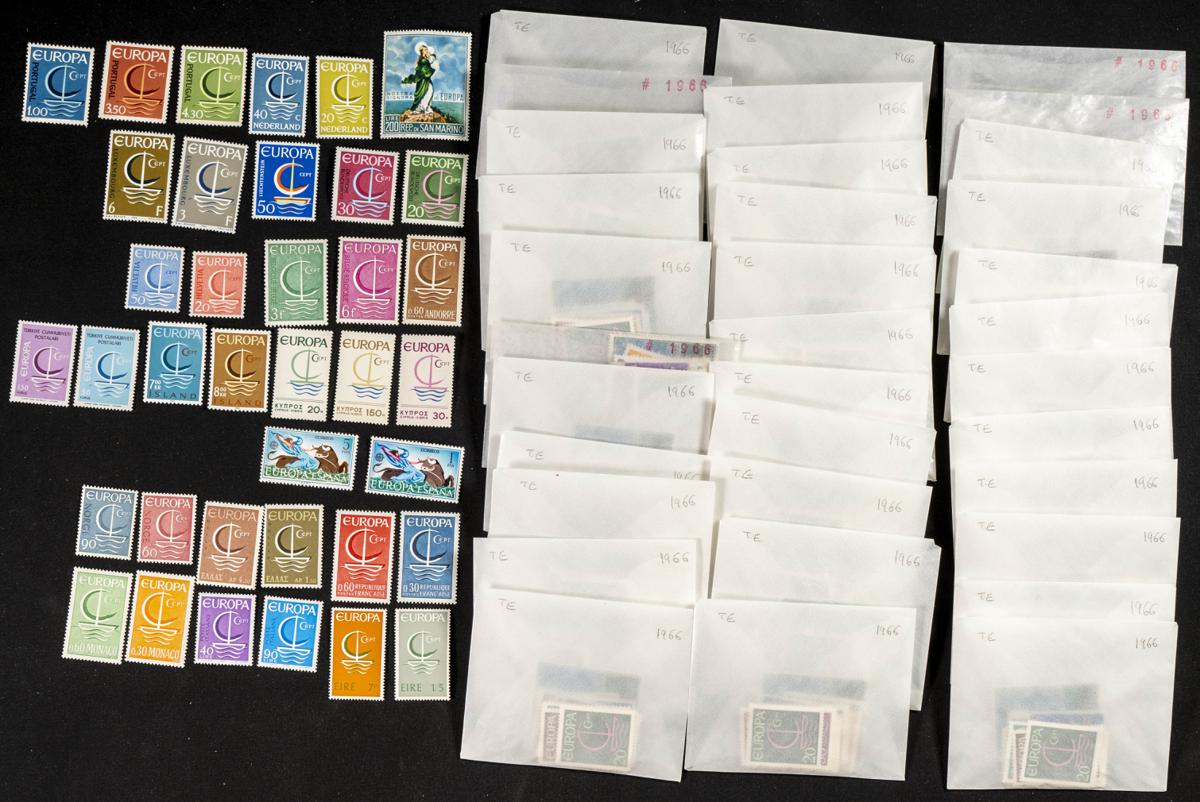 696 | Theme Europa. Sets and stamps stock