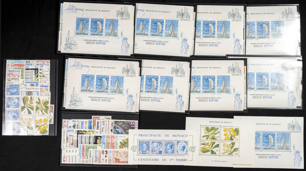 129 | Monaco. Sets and stamps stock