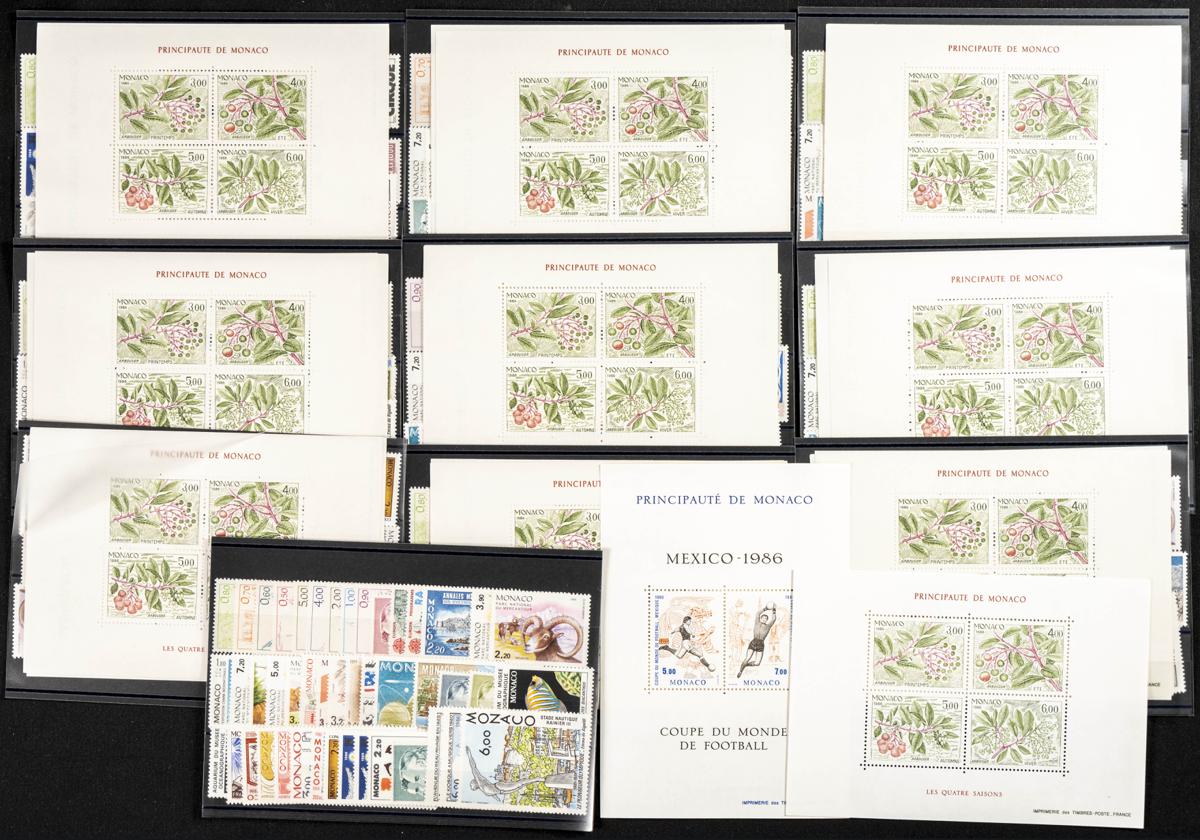 130 | Monaco. Sets and stamps stock