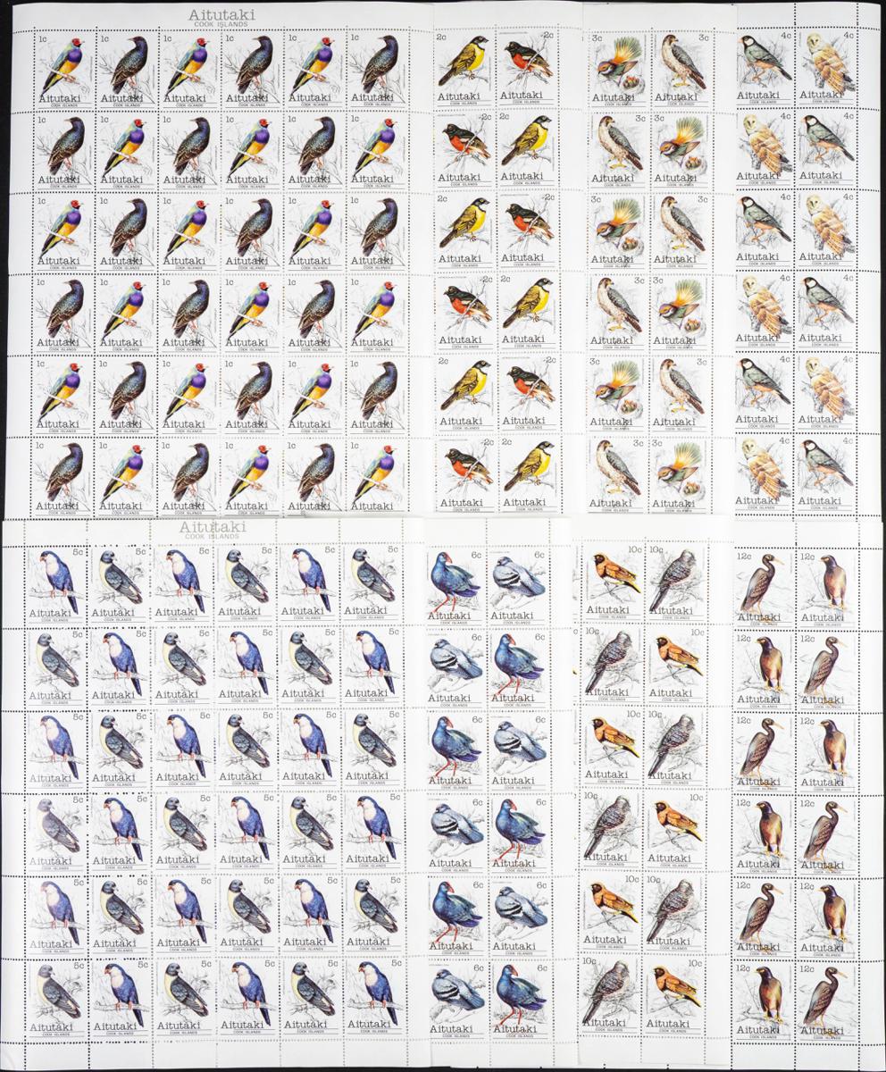 153 | Aitutaki. Stock de Series y Sellos