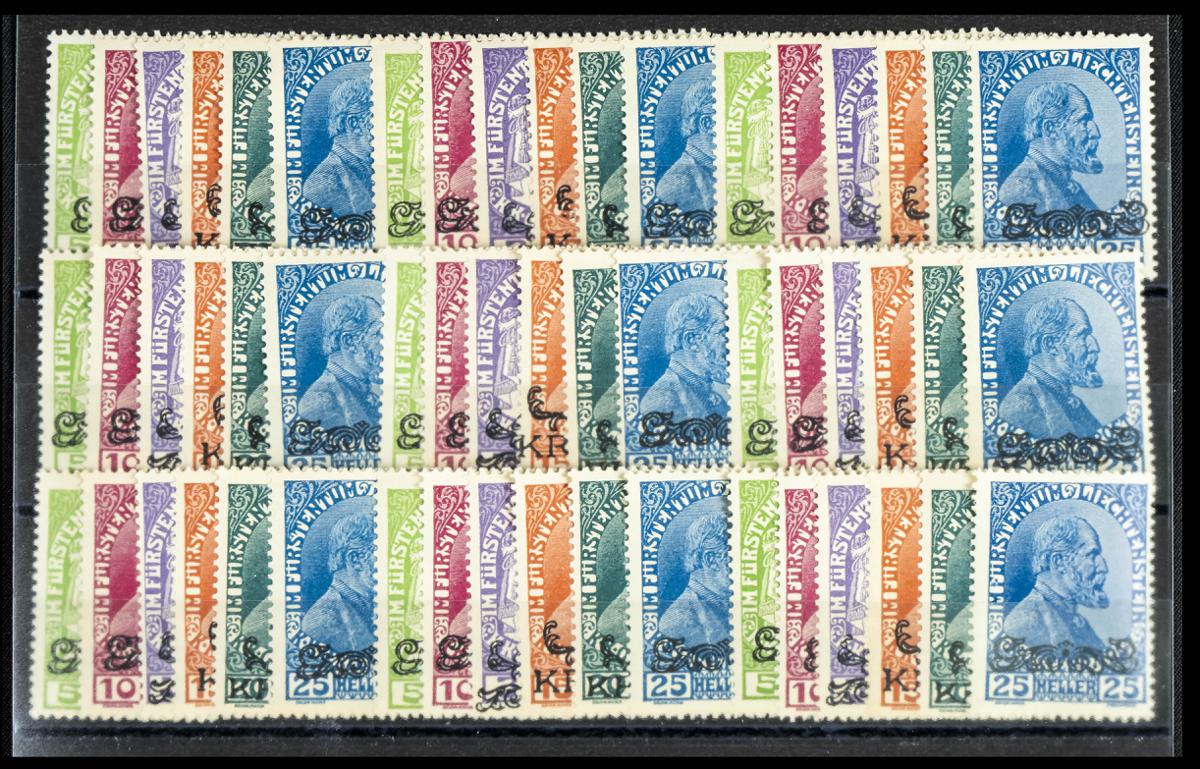 222 | Liechtenstein. Sets and stamps stock