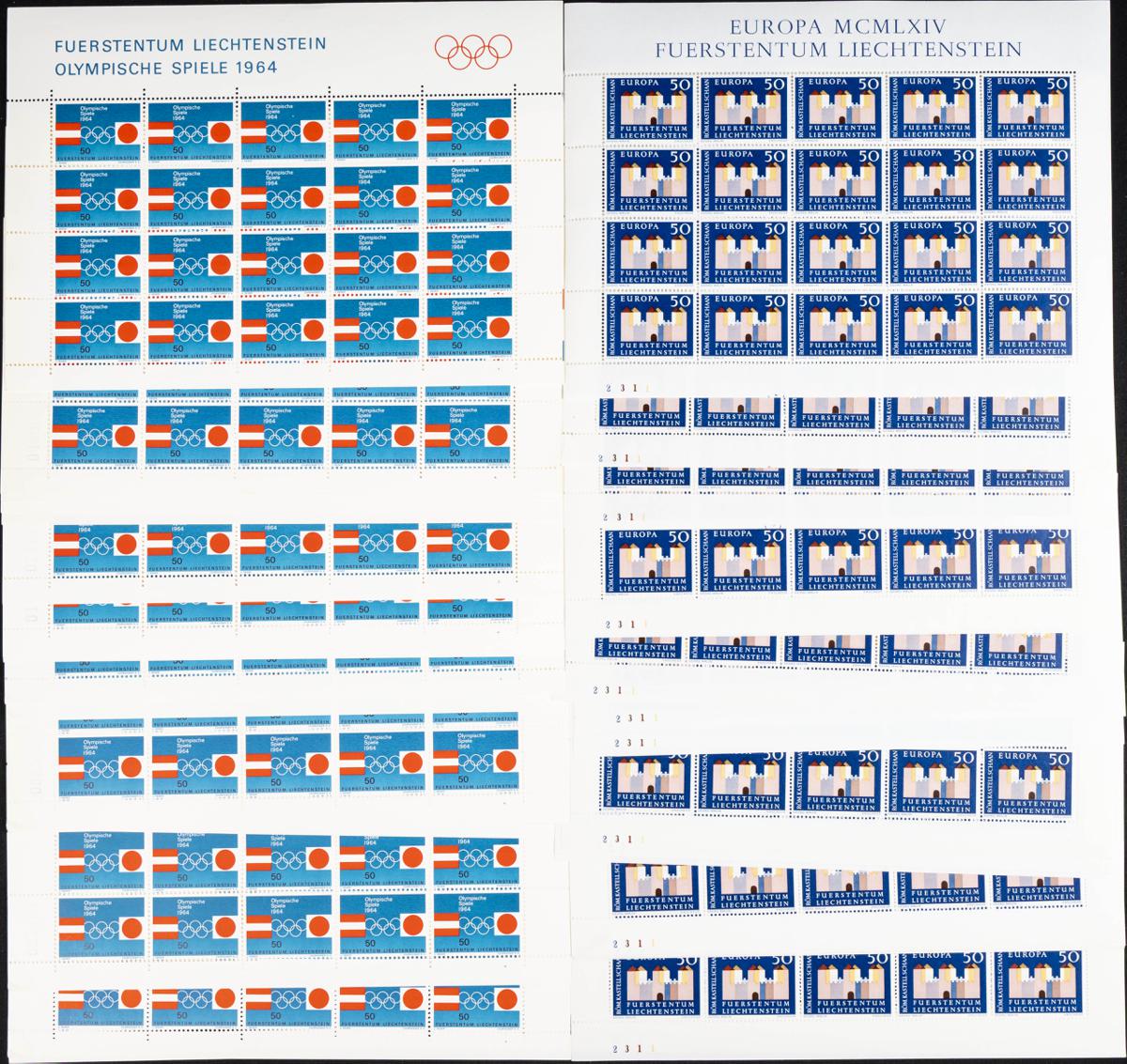 240 | Liechtenstein. Sets and stamps stock
