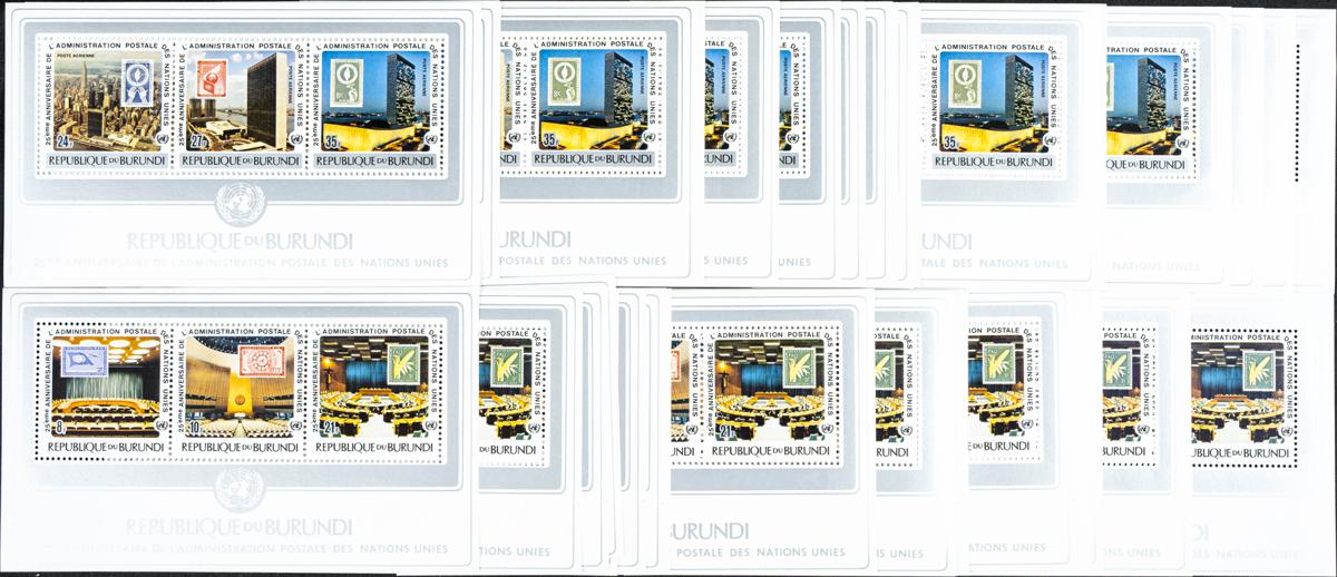 36 - Burundi. Sets and stamps stock 
