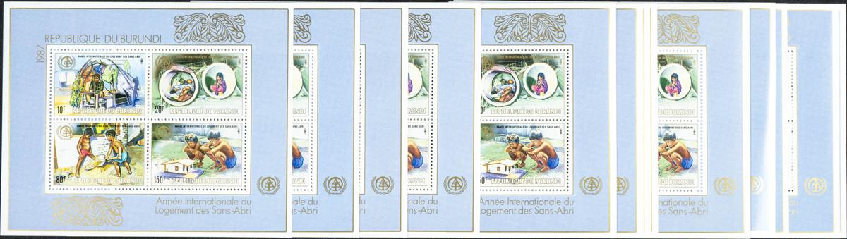 39 - Burundi. Sets and stamps stock 