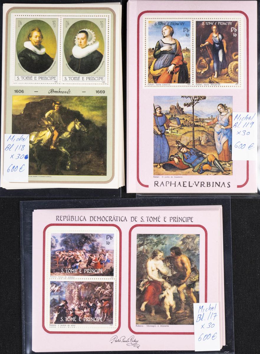416 | Saint Thomas and Prince. Sets and stamps stock
