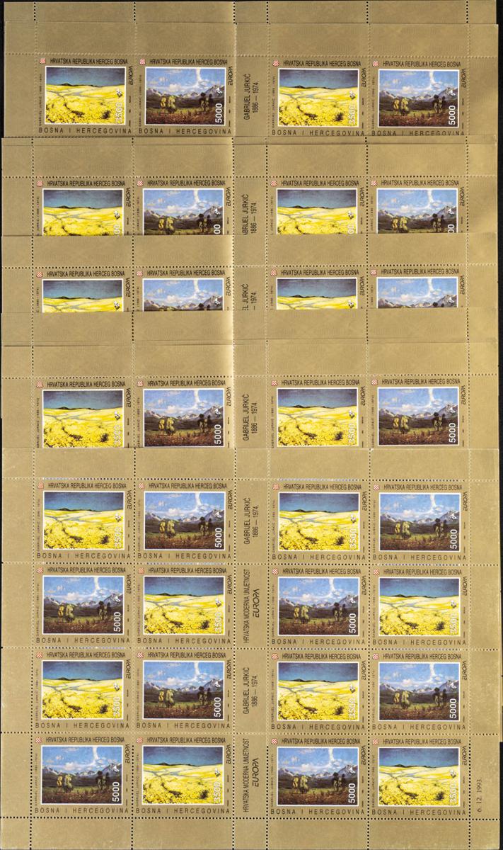 42 - Bosnia and Herzegowina. Sets and stamps stock 