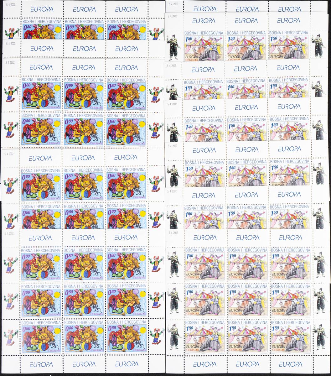 45 - Bosnia and Herzegowina. Sets and stamps stock 