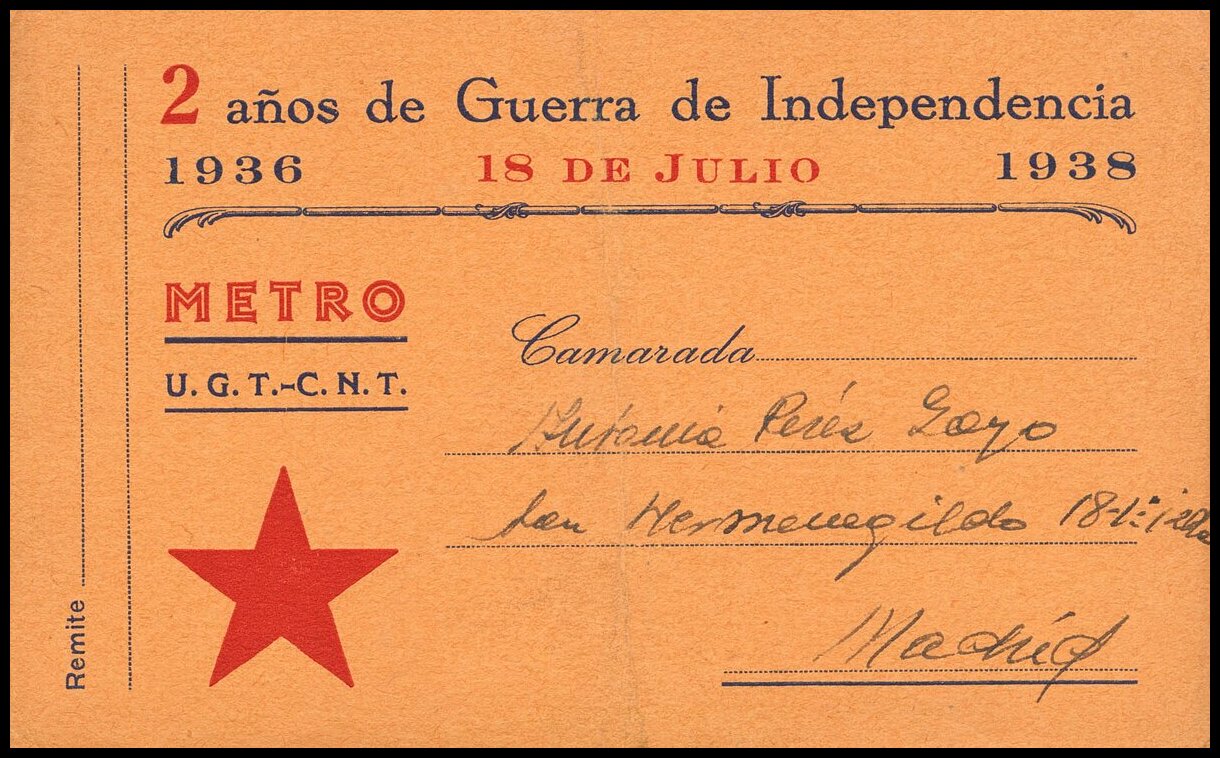 4321 | Guerra Civil. Tarjeta Postal Republicana
