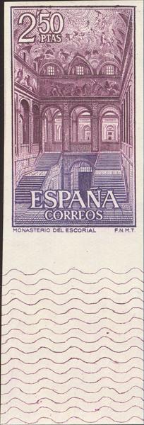4257 - ★★ 1385s. 1961. 2´50 pts violeta claro y oscuro, borde de hoja. SIN DENTAR. MAGNIFICO Y RARISIMO. Cert. CEM. Edifil 2026: 1.200 Euros - 1.500€
