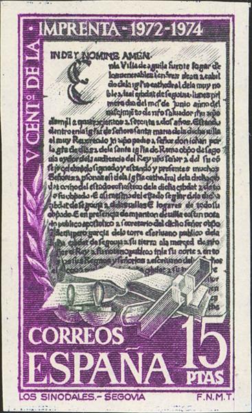 4276 - ★★ 2166s. 1973. 15 pts violeta y negro. SIN DENTAR. MAGNIFICO Y EXTRAORDINARIAMENTE RARO. Cert. CEM. Edifil 2026: 1.500 Euros - 1.750€