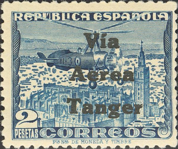 4827 - ★ NE9. 1938. 2 pts azul. NO EMITIDO. MAGNIFICO Y RARISIMO. Marquilla FARACHE y Cert. CEM. Edifil 2026: 925 Euros - 450€