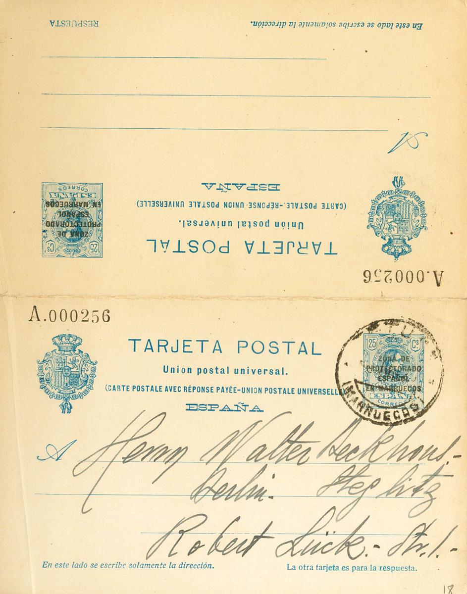 1187 | Spanish Marocco. Postal Stationery