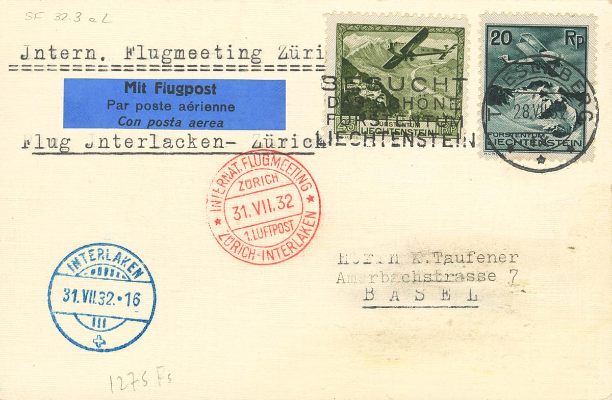 322 | Liechtenstein. Airmail