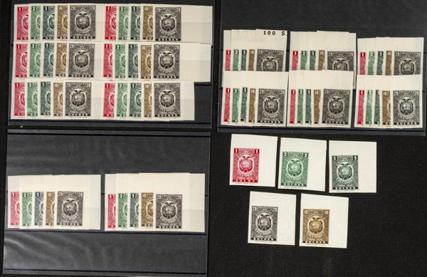 554 | Ecuador. Sets and stamps stock