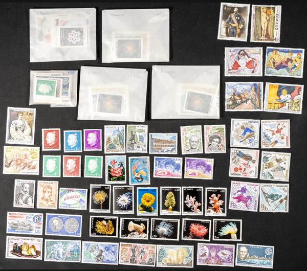 607 | Monaco. Sets and stamps stock