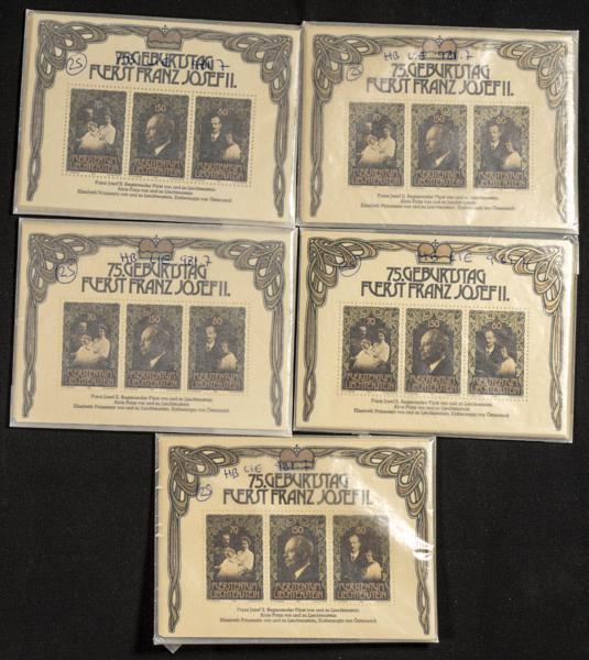 700 | Liechtenstein. Sets and stamps stock