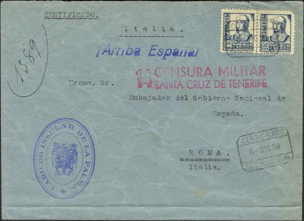 0000003098 - Zona Nacional. Bando Nacional Correo Certificado