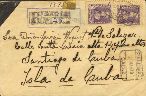 0000004158 - Zona Nacional. Bando Nacional Correo Certificado