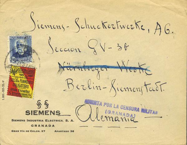 0000004434 - Zona Nacional. Censura Militar Bando Nacional