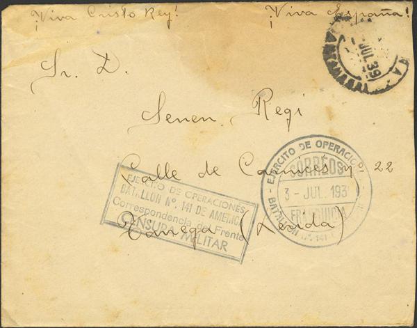 0000004929 - Zona Nacional. Censura Militar Bando Nacional