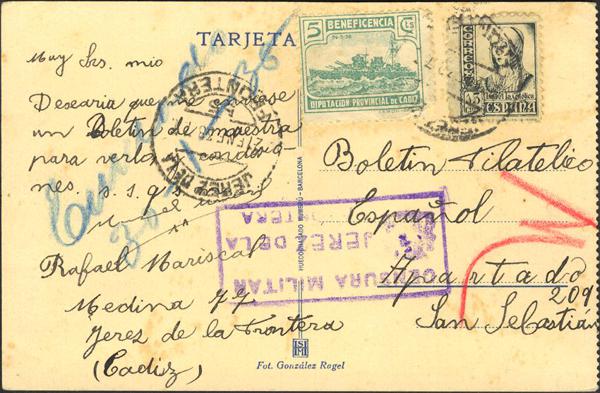 0000008870 - Zona Nacional. Censura Militar Bando Nacional