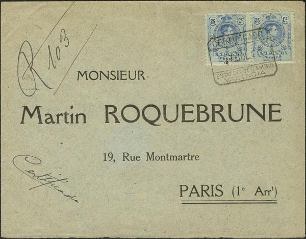 0000010290 - Spain. Alfonso XIII Registered Mail