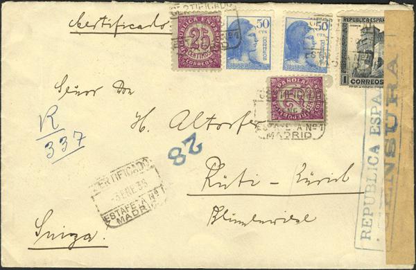 0000012546 - Zona Republicana. Bando Republicano Correo Certificado