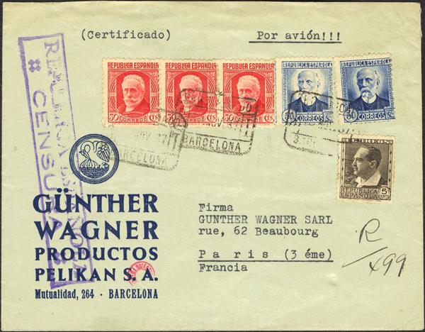 0000012554 - Zona Republicana. Bando Republicano Correo Certificado