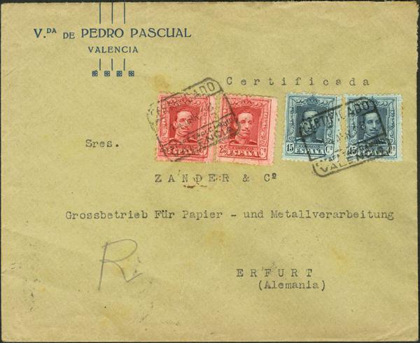 0000012934 - Spain. Alfonso XIII Registered Mail