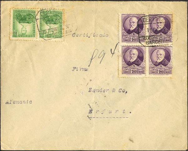 0000012947 - España. República Española Correo Certificado