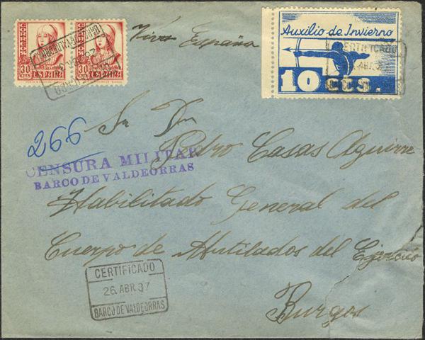 0000014625 - Zona Nacional. Bando Nacional Correo Certificado