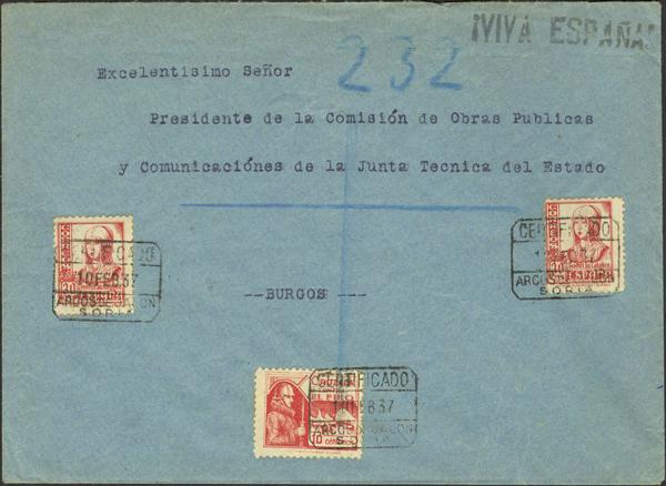 0000014722 - Zona Nacional. Bando Nacional Correo Certificado
