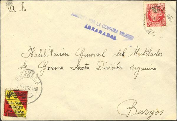 0000014754 - Zona Nacional. Censura Militar Bando Nacional