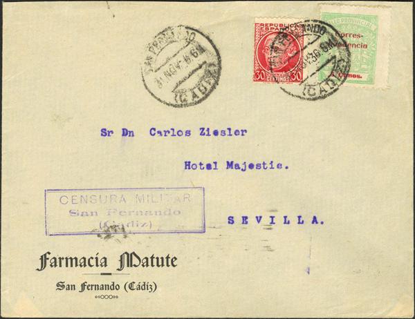 0000014809 - Zona Nacional. Censura Militar Bando Nacional